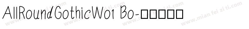 AllRoundGothicWo1 Bo字体转换